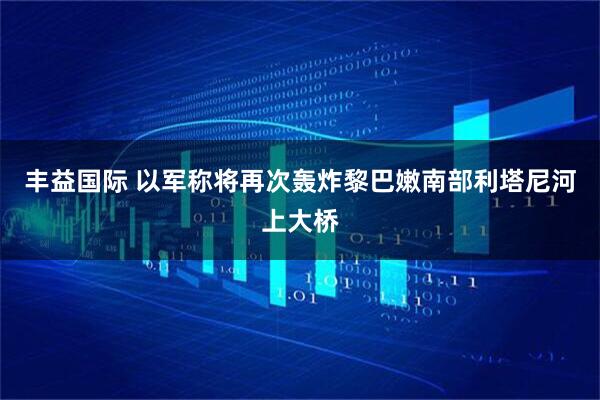 丰益国际 以军称将再次轰炸黎巴嫩南部利塔尼河上大桥